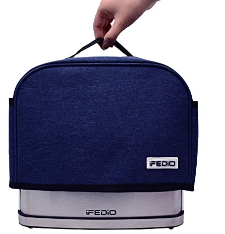 2 Slice Toaster Cover,Small Appliance Toaster Cover with Pockets for Kitchen,Washable and Dust Protection,Blue