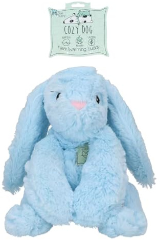 Cozy Dog Bunny Kuscheltier Hund - Kuscheltier mit Herzschlag - Plüschtier Hund - reduziert Trennungsangst - speziell für Welpen - Blau