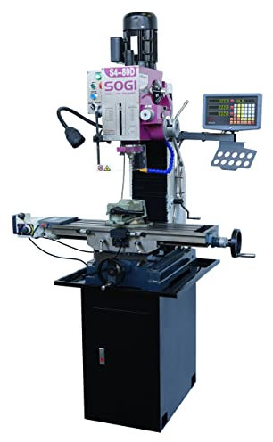 SOGI S4-80D Perceuse-fraiseuse professionnelle Perceuse à Colonne affiché 3 axes - descente automatique - taraudage