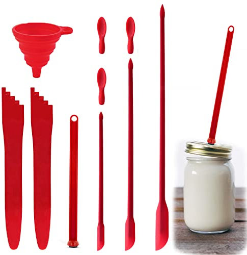 CNYMANY - Kit de 7 piezas de enlatado, 2 removedores de burbujas para conservas, 1 elevador magnético de tapa para conservas, 1 mini embudo de silicona, 3 mini espátulas de silicona para frasco,