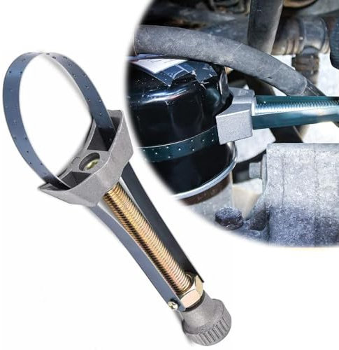 Norhogo Chiave Per Filtro Olio Con Fascia In Acciaio - Campo Di Serraggio Ø 60-120mm - Cinghia Di Rimozione Dell'olio