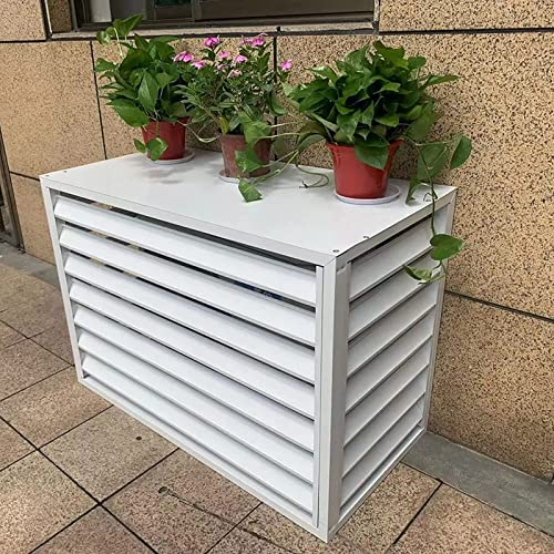 Estante Para Aire Acondicionado Con Pantalla De Valla Exterior,Pantalla De Privacidad Para Exteriores,Cubierta Protectora De Marco Exterior Para Aire Acondicionado De Aleación De Aluminio ( Color : Bl