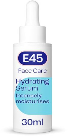 E45 Face Hydrating Serum - Instant 48-Hour Hyaluronic Acid Formula for Dry, Sensitive & Eczema Prone Skin - Rehydrating & Reinvigorating Serum – Perfume Free - Dermatologically Tested - 30ml