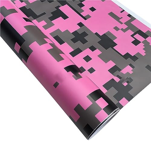 Pellicola di protezione per auto rosa mimetica militare pellicola colorata per auto, pellicola di copertura per auto, camuffamento, vinile, autoadesiva, per auto, computer, moto, 152 x 50 cm