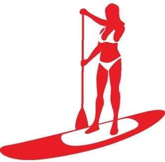 Rakelfix Stand up Paddle Board Girl 20 cm Aufkleber Sticker Autoaufkleber Wandtattoo Surf Kite Surfen Wassersport Fun Sea