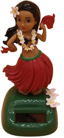 Moxeupon Hawaienne Voiture Figurines De Danse Solaires, Figurine Solaire Dansante, Figurines Oscillantes Hawaii Girl Car Decor, Figurines De Poupées Miniatures Hawaii Girl