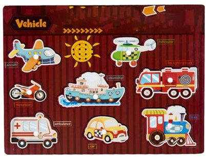 Tierpuzzle aus, Steckpuzzle mit Sound, Holztiere, Fahrzeuge, Cartoon-Spielzeug, Steckpuzzle, Lernaktivitäten im Vorschulalter fördern die Hand-Auge-Koordination im Arbeitszimmer und im Schlafzimm