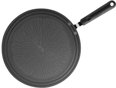 Milageto Wärmeverteilerplatte für Gasherde, Induktionsadapter für Gas, elektronische Wärmeleitungsplatte für Kochfeldglas, mit Griff, Durchmesser 28 cm