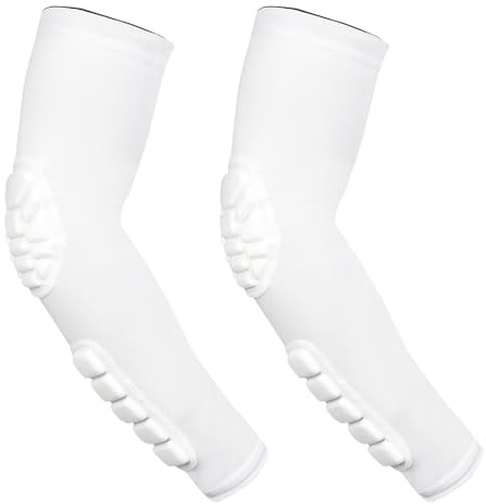Gepolsterte Armschoner 2er-Pack, Ellenbogen Unterarm Armlinge Mit Polster Ellenbogenschoner für Volleyball Fußball Basketball