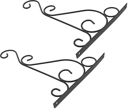 BESPORTBLE 2piezas Maceteros De Hierro Forjado Soporte para Macetas Estilo Retro Colgar Pared Sala De Estar Bonsái