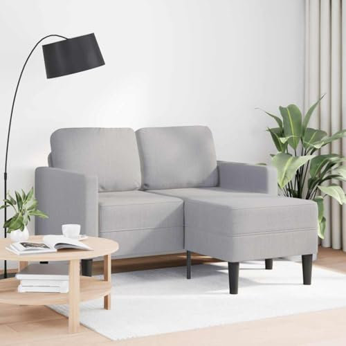 Xichuzi 2-Sitzer-Sofa mit Chaiselongue L-Form Wolkengrau 125 cm Stoff, Loungesofa, Sofas & Couches, Relaxsofa, Couch für Wohnzimmer - 4107067