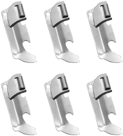 6 PCS Military Can Opener Camping Tin Opener Portable Manual Safety Mini Can Opener for Home Outdoor Camping Kitchen and Dining Room Use