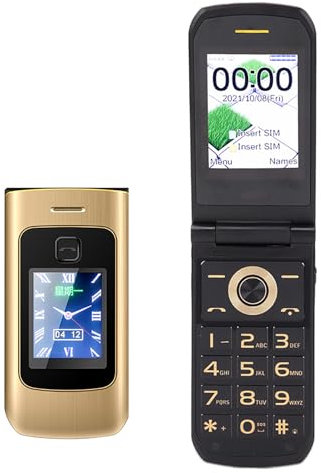 PPLDABNK 2G/4G Unlocked Flip Phone for Seniors, Big Unlocked Cell Phone, SOS Button, 2.4 Inch Screen Cell Phone with Flashlight, Timing, 4800mAh Battery for Elderly Kids,2G