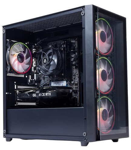 GTR Gaming PC | AMD Ryzen 5 5500 | NVIDIA RTX 5050 8GB | 16GB DDR4 3600MHz RAM | 1TB NVMe SSD | 600W 80+ Bronze PSU | Windows 11 | ARGB Glass Case | WiFi