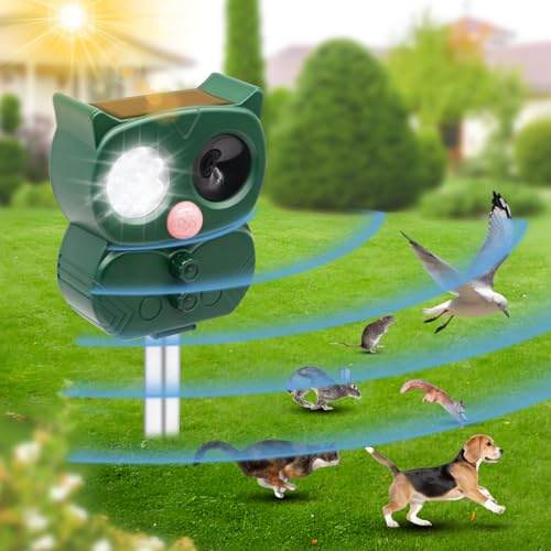 Katzenschreck Upgraded Katzenschreck für Garten Tiervertreiber mit einem Bewegungsmelder, Maulwurf Vertreiber wirksam gegen Katzen, Marder, Vögel