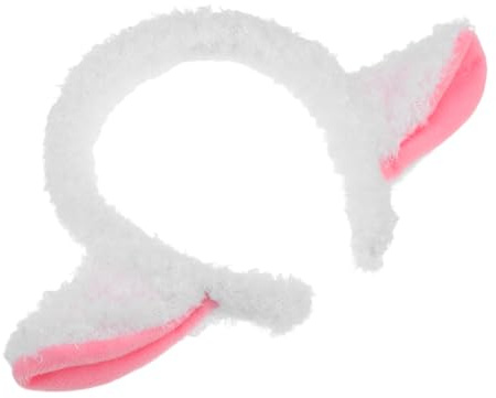 Anneome Lamm-haarreif aus Plüsch Niedliche Lammohren für Kostüme Ziegenkopfschmuck Farmtier-accessoires Weißer Haarband für Babyparty Geburtstag Ostern Halloween