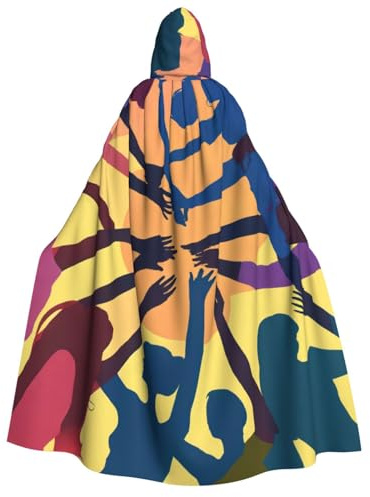 Gymnastik-Spiel-Druck, Unisex, mittelalterlicher Wikinger-Kapuzenumhang für Halloween, Cosplay, Weihnachtsfeier, Kostüm-Outfits