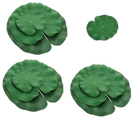 SHINEOFI 10 pièces Nénuphar Flottantes Résistantes Aux Intempéries pour Bassins Jardin et Aquarium Décor Naturel et Réaliste pour Étang Piscine