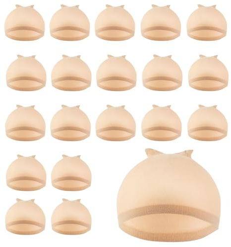 LUFFLOK Filet Cheveux 20 Pièces Bonnet Perruque Invisibles et Respirants pour Femmes et Hommes, Filets à Cheveux Extensibles Nylon Adaptés Tous les Types et Styles de Cheveux