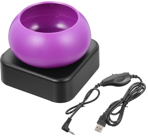 WRITWAA Máquina Eléctrica para Hacer Cuentas Giratoria con Control de Velocidad Variable, Cuenco Compacto Color Púrpura para Elaboración de Pulseras y Joyas Diy, Herramienta Automática
