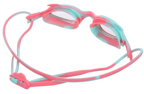 OSOLADY Barns Simglasögon med Dubbellager och Anti-dimma Silikonram Bekväma och Täta Simglasögon för Pojke Tecknad Sjöjungfru-design i Rosa Idealiska för Pool och Strand