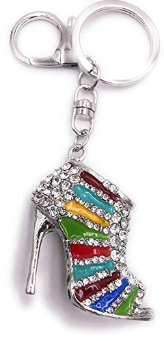 H-Customs High Heel mit Kristallen aus Metall Schlüsselanhänger Anhänger besonderer Taschenanhänger