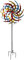 XXL Metall Windrad Tricolor aus Metall (Rot, Gelb, Petrol) Windspiel Höhe ca. 210 cm ca. Ø 61 cm tolle Gartendekoration