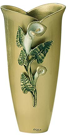 legendURN Grabvase 'Aronkelch' aus Bronze (Wandvase) | Sie sind auf der Suche nach Einer Grabvase aus Bronze? Bei unserem Urnengeschäft sind Sie genau richtig. Große Auswahl an Urnen Gratis Versand