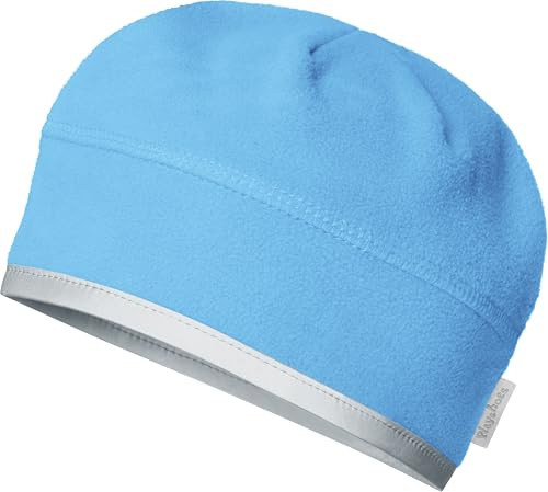 Playshoes Unisex Barn Fleece-Mütze Wintermütze, aquablau Hjälmkompatibel, 49cm
