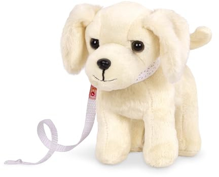 Our Generation Golden Retriever Welpe – beweglicher Plüschhund | 15 cm großer Golden Retriever aus Plüsch mit Halsband und Leine, passend zu den meisten 46-cm-Puppen, Mit Zubehör, 3+ Jahre
