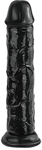 Gros Godemichet Large,25cm God Noir,godemichet Ventouse Réaliste Godemiché Doux à L'extérieur Et à L'intérieur Ferme Anal Penis Chair