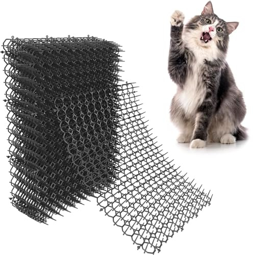 OCEANPAX 16 X 13 Inch Scat Mat for Cats, 12 Pack Cat Scat Mat with Spikes - Indoor/Outdoor Pet Deterrent Solution for Plants, Furniture, and More - Keep Cats and Dogs Away