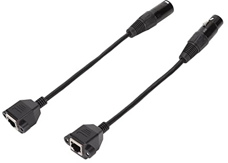 Lot de 2 Câbles Réseau XLR pour Convertir Dmx XLR 3 Broches Vers RJ45 et Contrôleur de Signal Lumineux LED Connecteur XLR Vers Connecteur RJ45 pour Contrôleur Dmx con Série de Bandes Lumineuses LED