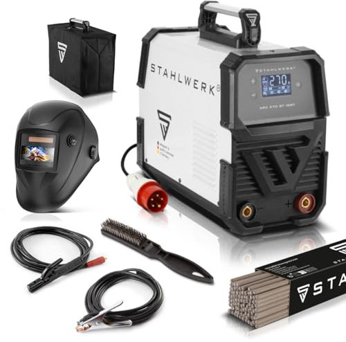 STAHLWERK Elektroden-Schweißgerät ARC-270 ST – Vollausstattung – MMA/E-Hand mit 270 A, Schweißen ohne Gas, Lift-TIG Inverter 400 V, Überhitzungsschutz, Smartkühlung & intelligente Temperatursteuerung