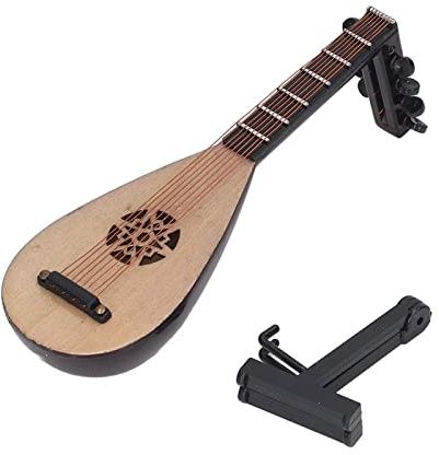 Modèle de Simulation Pipa, Ornements de Modèle de Luth Simulation Pipa Guitare Chinoise Instrument à Cordes Décor Instruments de Musique Miniatures pour Maison de Poupée