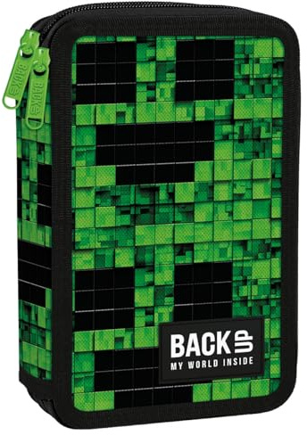 Derform Pixel Games doppelte 2-Fach Federmappe Federtasche mit 26 Teilen gefüllt