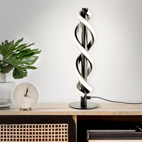 Lightbox moderne LED Tischlampe mit gedehtem LED Profilband - 39 cm Höhe, Ø | LED Tischlampe, Schalter, 39 cm Höhe, Ø 12 cm, 9 W, 1100 lm, 3000 K