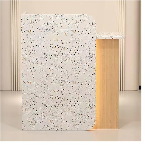 BYJSJY Empfangstheke, Rezeptionstheke Mit Dekorplatten, Bürotheke Rezeption Tisch Mit Schubladen, Empfangstresen, Laden-Theke, Verkaufstheke, Für Hotel Klinik Salon Lobby(Color:C,Size:140x45x95cm)