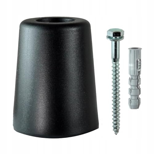 ALSTEN TECH Türstopper 60x47mm aus Gummi Robuster Gummistopper Schwarz | Bodenmontage oder Wandmontage wetterfester Boden Stopper Torstopper aus Vollgummi der Schutz gegen anschlagende Türen