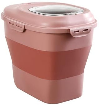 VONCYKI Foldable Rice Container Storage Cereal Dispenser Kitchen Containers Food Containers With Lid Rice(Pink)