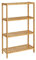 SONGMICS Estantería de Almacenamiento de Bambú, Zapatero para Plantas de 4 Niveles, para Entrada, Baño, Sala de Estar, Balcón, Cocina, 26 x 60 x 100 cm, Beige Natural BCB034Y01