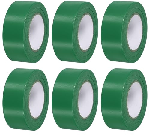 PATIKIL Nastro Segnaletico 1 x98', Confezione da 6 Nastri in PVC Non Adesivo Neon per Segnare Alberi, Confini di Rilevamento Esterni, Sentieri, Verde Scuro