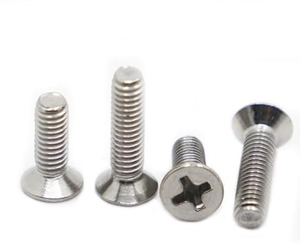 M1 M1.2 M1.4 M1.6 M2 M2.5 M3 M3.5 M4 M5 M6 M8 5-50 Stück DIN965 GB819 Edelstahl-Senkkopf-Maschinenschraube(12mm,M1.4 50pcs)
