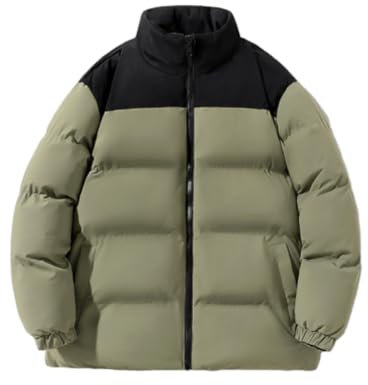 ZEMALON Jacke Herren Casual Leichte Mode Kältejacke Herren Verdicken Komfortabel Warm Baumwolle Jacke Herren Jugend Klassisch All-Match Outdoorjacke Herren D-Army Green 3XL