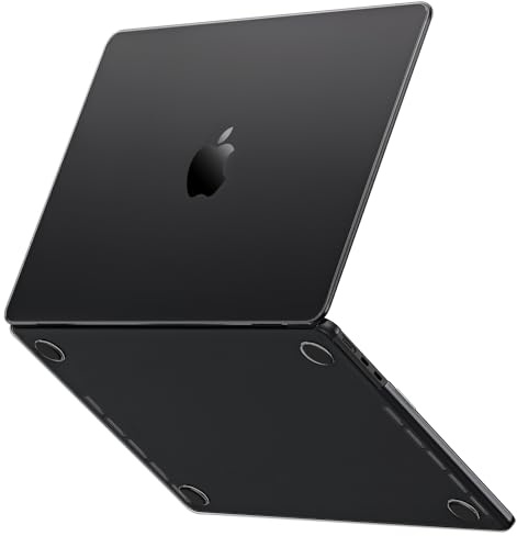 GPXIIZ Hülle für MacBook Pro 14 Zoll 2026 M5 M4 M3 M2 M1,Matt Space Schwarz | 2025-2021, Halbtransparent, Anti-Kratzer, Ultradünne Schutzhülle Case für Mac 14 A3426 A3427 A3434 A3112 A3185 A3401 Pro Max