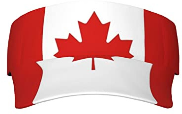 Sport Sun Visor Canada Flag Sun Visors Cooling Visor Hat No Slip Band Ball Caps for Sport Tennis Cycling