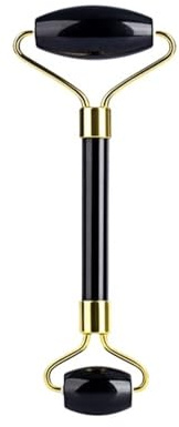 1 Stück Obsidian Jade Roller Gua Sha Jade Schaber Schwarze Gouache Guasha Massagegeräte for Facelifting Spa Anti-Aging-Tool(Type 03)