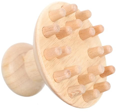 Holibanna Holz Massagekamm Für Kopfhaut Kreativer Kopfmassager Praktisches Haarpflege Tool Für Familie Reisen Outdoor