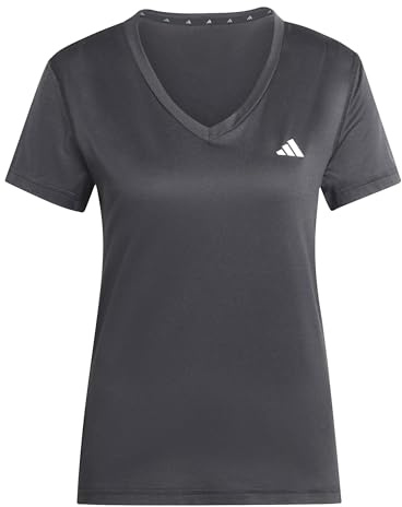adidas Damen Workout Essentials V-Neck Shirt, Black, L