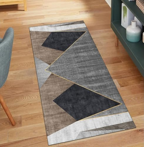 Tapis de couloir antidérapant pour cuisine, motif patchwork marron, 60 x 280 cm, décoration d'intérieur, tapis de couloir et couloir